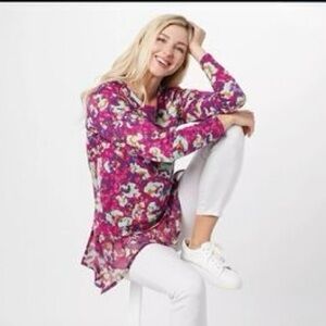 LOGO Lounge Floral Tunic